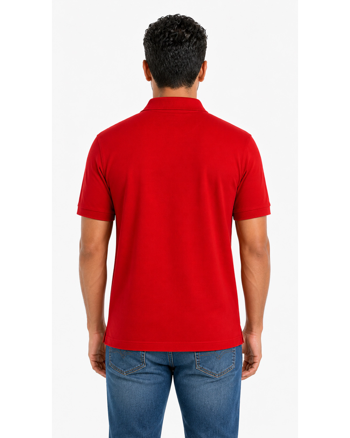 Diagonal Stripe Polo Shirt - Short Sleeve - Image 5