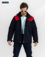 CODE Work Jacket – Al Omran Navy Red Shoulders Look