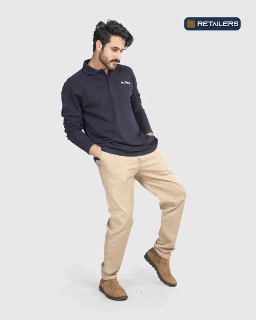 CODE by Retailers B Tech basic polo uniform Navy Hoodie Beige custom uniform idea