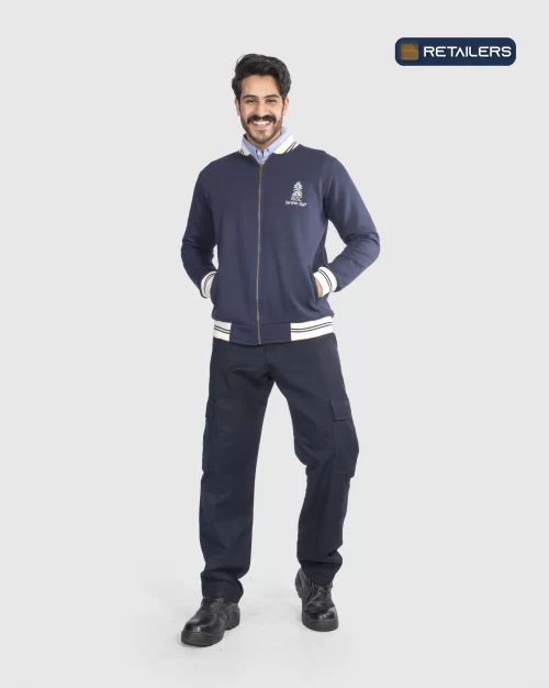 CODE by Retailers Bisc winter uniform Navy White Piping custom uniform idea