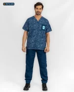CODE Scrub Suit – CHG Blue Patterned Look
