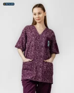 CODE Scrub Suit – CHG Purple Patterned Look