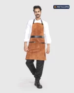 CODE by Retailers Coopermelt apron and headwear uniform Brown Apron White custom uniform idea