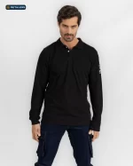 CODE Basic Long Sleeve Polo – Cutz Black Look
