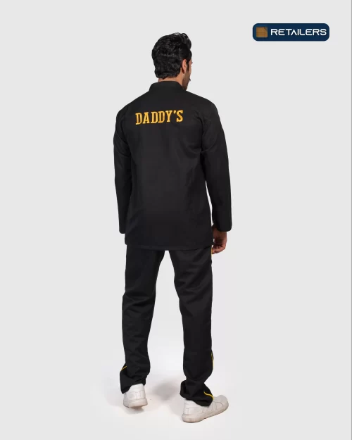 CODE by Retailers Daddy S chef uniform Black Yellow Details custom uniform idea