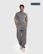 CODE by Retailers Daddy S work suit Grey Yellow Details custom uniform idea
