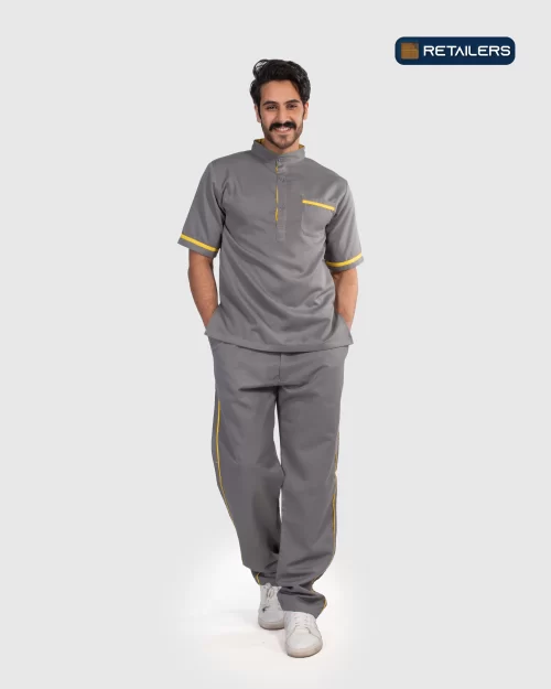 CODE by Retailers Daddy S work suit Grey Yellow Details custom uniform idea
