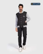 CODE Work Jacket – Dejavu Black Light Grey Look