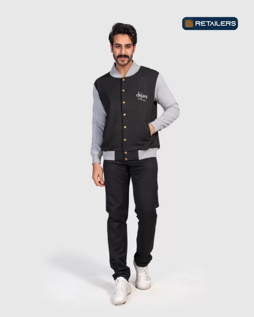 CODE Work Jacket – Dejavu Black Light Grey Look