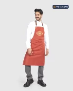 CODE by Retailers Domas apron and headwear uniform Orange Apron White custom uniform idea
