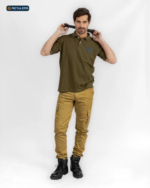 CODE Basic Polo – Edara Olive Green Look