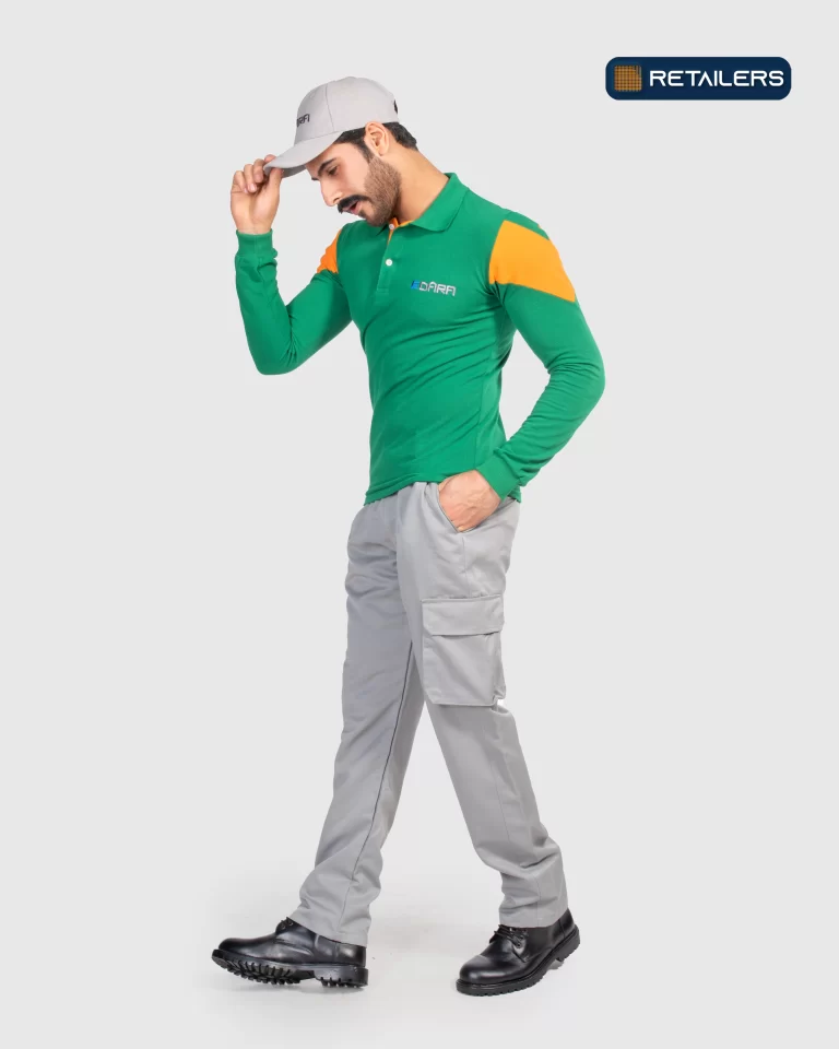 EDARA green and yellow custom uniform example