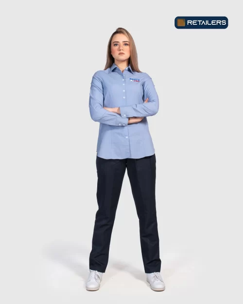 CODE Staff Shirt – Fawry Light Blue Navy Look