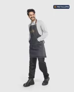 CODE by Retailers Frumentum apron and headwear uniform Grey Apron Over custom uniform idea
