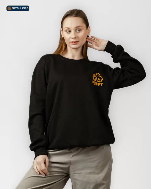 CODE Staff Sweatshirt – GO PUPPY Black Orange Logo Look