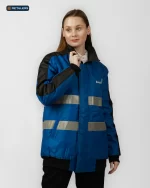 CODE Work Jacket – Ibn Sina Royal Blue Navy Look