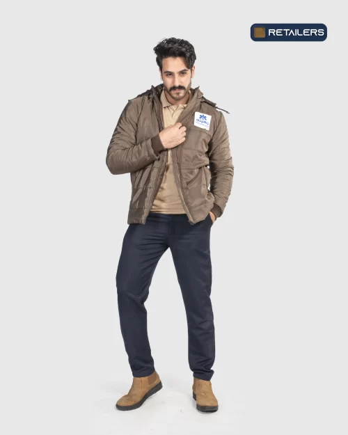 CODE by Retailers Juhayna winter jacket Brown Taupe custom uniform idea