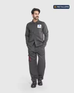CODE by Retailers Juhayna work suit Dark Grey Red custom uniform idea