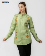 CODE Staff Shirt – Le Rouge Light Green Multicolor Look