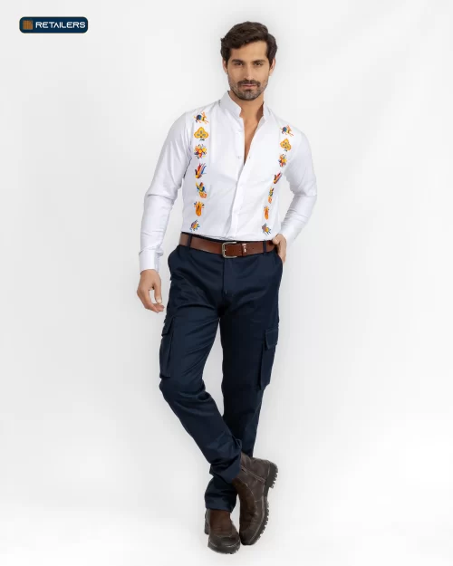 CODE Staff Shirt – Le Rouge White Navy Look
