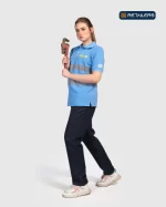 CODE Designed Short Sleeve Polo – Mantrac Light Blue Navy Look