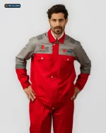 CODE Work Suit – Menard Red Grey Reflective Look