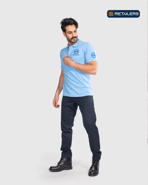 CODE by Retailers Millunuim basic polo uniform Light Blue custom uniform idea