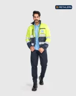 CODE by Retailers Millunuim winter jacket Neon Yellow Navy custom uniform idea