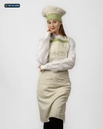 CODE Apron & Headwear – Minos Cream Green Look