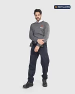 CODE by Retailers Mostakbl City pullover uniform Grey Navy Trousers custom uniform idea