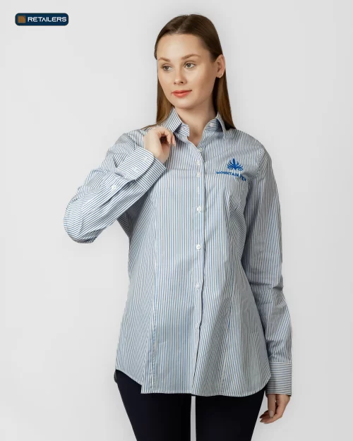 CODE Staff Shirt – Mountain View Light Blue Grey Look