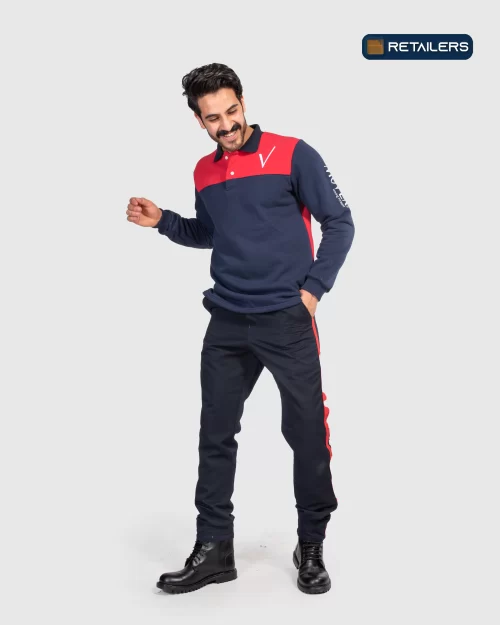 CODE by Retailers Movex winter uniform Navy Red Panels custom uniform idea