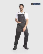 CODE by Retailers Nuwa apron and headwear uniform Black Apron White custom uniform idea