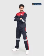 CODE by Retailers Palm Hills work suit Navy Red White custom uniform idea