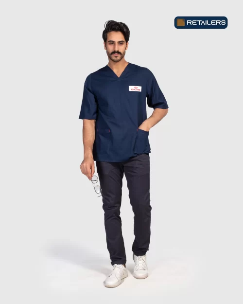 CODE Scrub Suit – Royal Canin Navy White Logo Look