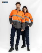 CODE Work Suit – SGS Orange Grey Dark Look