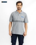 CODE Designed Short Sleeve Polo – Soilmec Light Grey Reflective Look