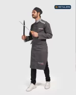 CODE by Retailers Tamara apron and headwear uniform Grey custom uniform idea