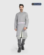 CODE Apron & Headwear – Tamara Light Grey Reflective Look