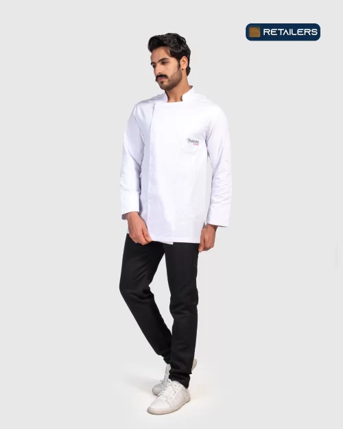 CODE by Retailers Tamara chef uniform White custom uniform idea
