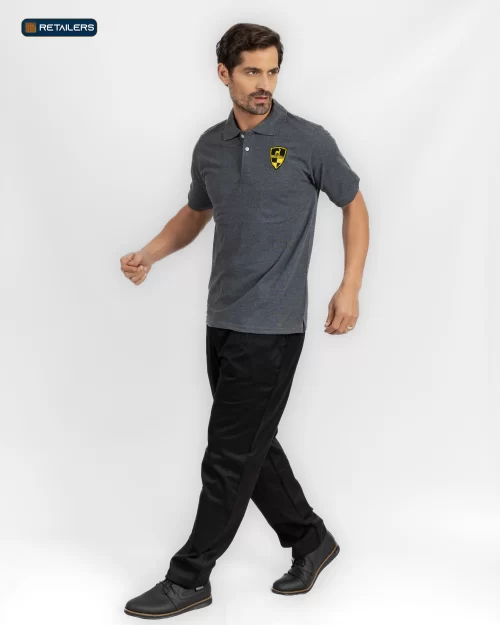 CODE Basic Short Sleeve Polo – Wadi Degla Grey Look
